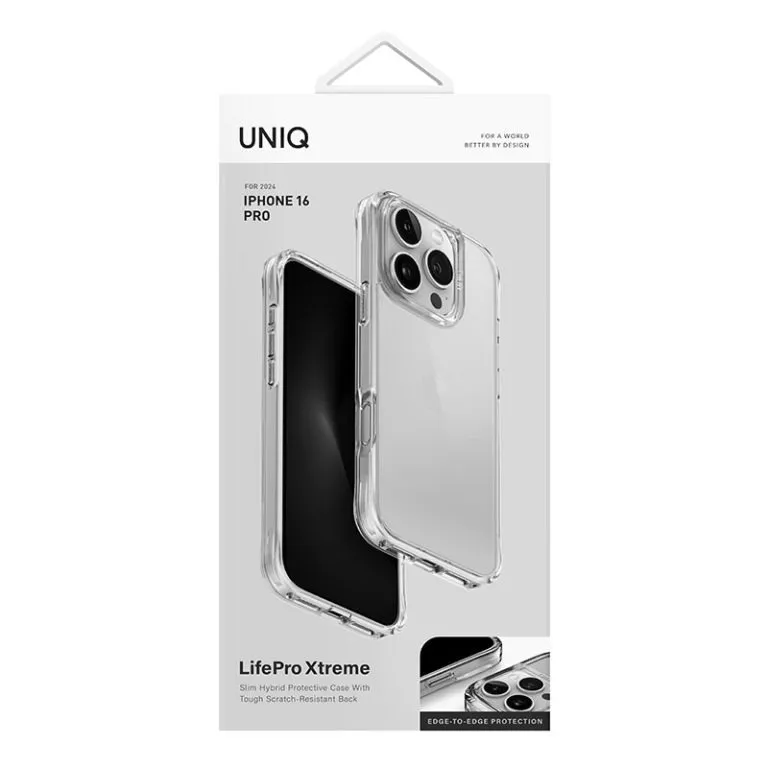 iPhone 16 Pro Hybrid LifePro Xtreme Phone Case by Uniq – Clear