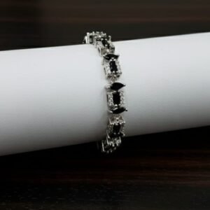 Black & Silver Gemstone Link / Tennis Bracelet